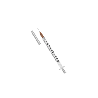 Seringa de Insulina 1ml 100UI com Agulha Acoplada 13x0,45mm - Caixa com 100 un